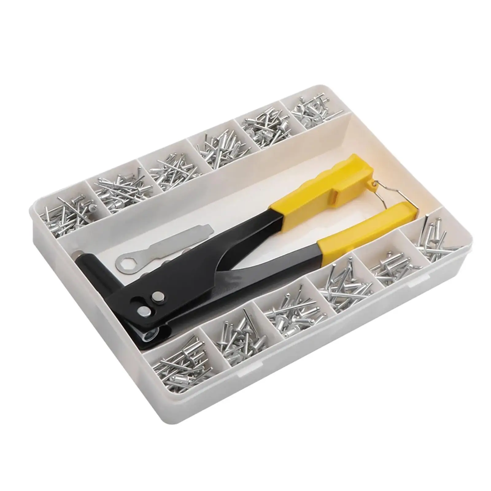 Heavy Duty Hand Riveter Kit, Heavy Duty, resistente, eficiente Rebite Ferramenta, Riveter Set para Couro, Railway, Duct Trabalho, Metal Automotivo