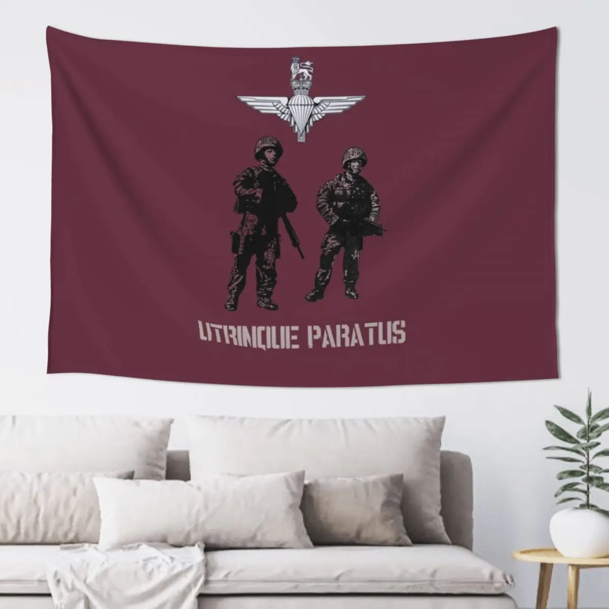 Utrinque Paratus- Ready for Anything Tapestry Wall Hanging Wall Room Aesthetic Decor Tapestry