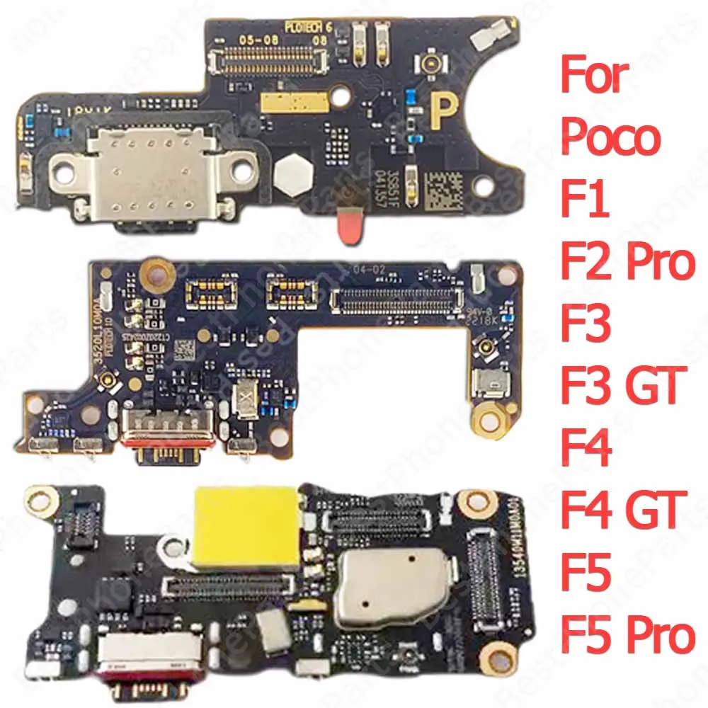 Dla Xiaomi Poco F2 F3 F4 GT F5 Pro PocoPhone F1 Port ładowania złącze Usb płytka dokowania płytka mobilna części do telefonu