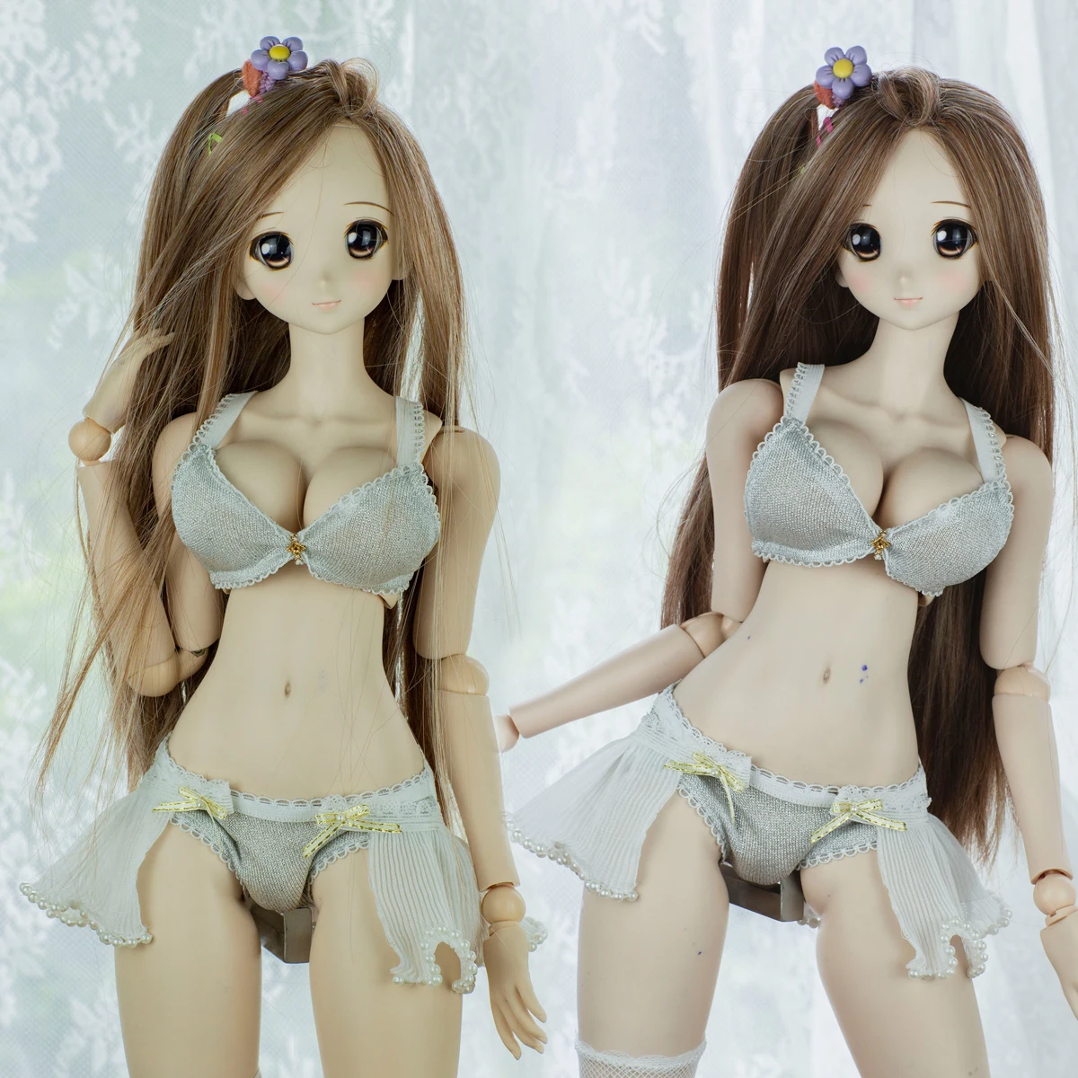 New BJD Doll Clothes 1/4 1/3 Sexy Lingerie Set DD MSD Cute Bra Panties Uncle ID75 Doll Accessories