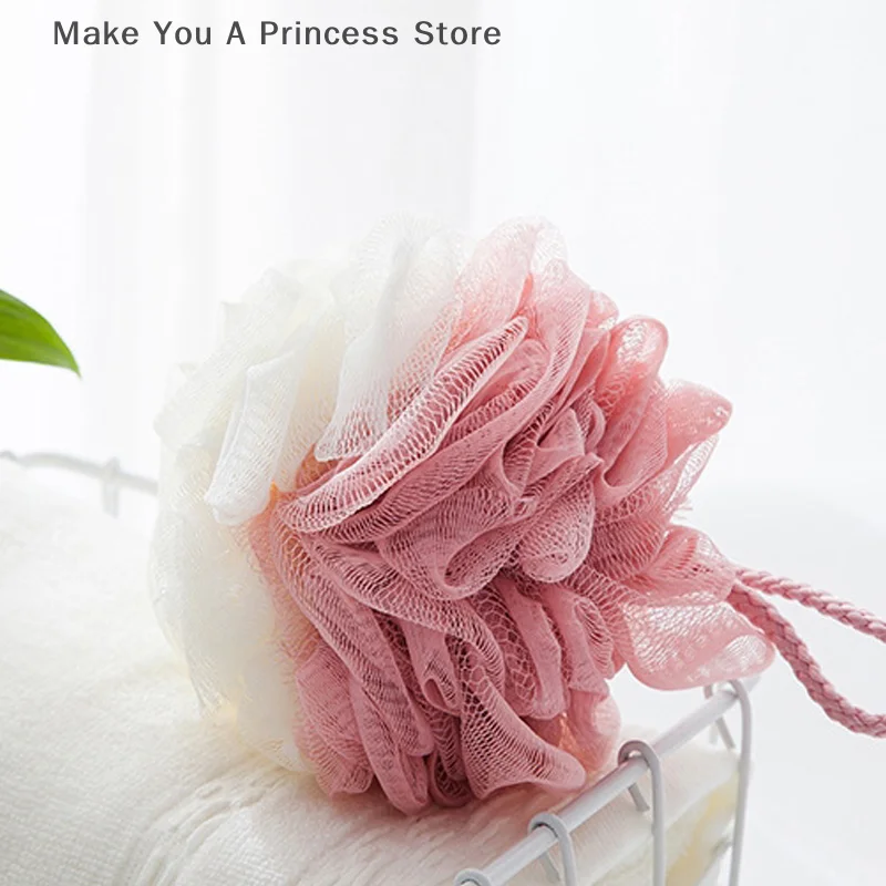 Zachte Mesh Bad Kanten Ballen Huidreinigingsborstel Douchebladerdeeg Body Cleaner Exfoliërende Scrubbers Badbloem Badaccessoires