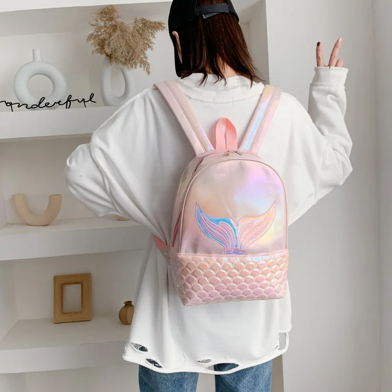 pu leather student schoolbag colorful backpack girl heart travel women backpack large capacity light