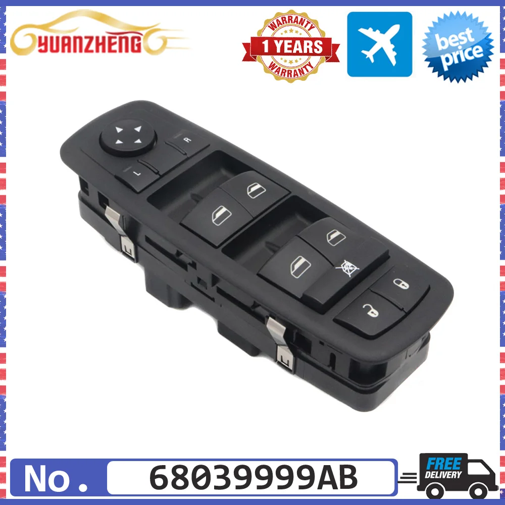 NEW 68039999AB 68039999AC Lifter Master Power Window Control Switch For Dodge Journey Chrysler Town Country Jeep Liberty 06-14