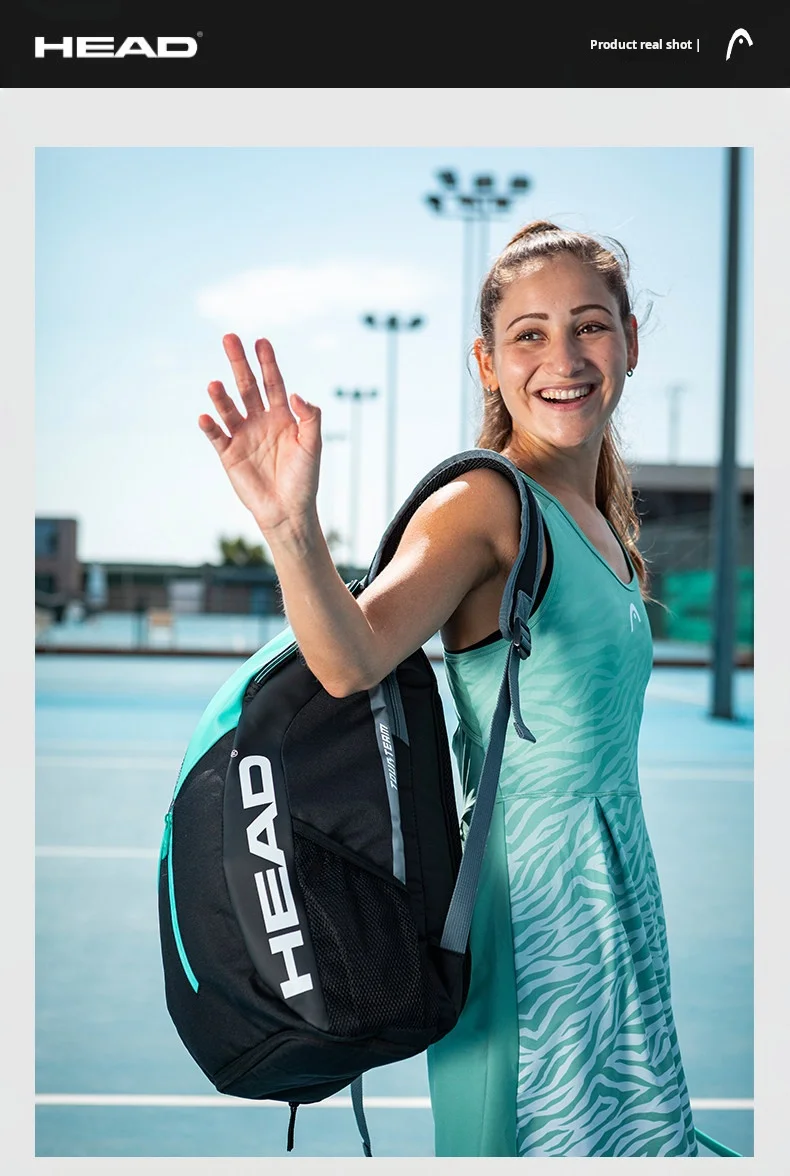 HEAD Tennisschläger-Rucksack Neu für Herren und Damen Tour Team Serie Professionelle Doppelschulter-Tennistasche – Detail 1