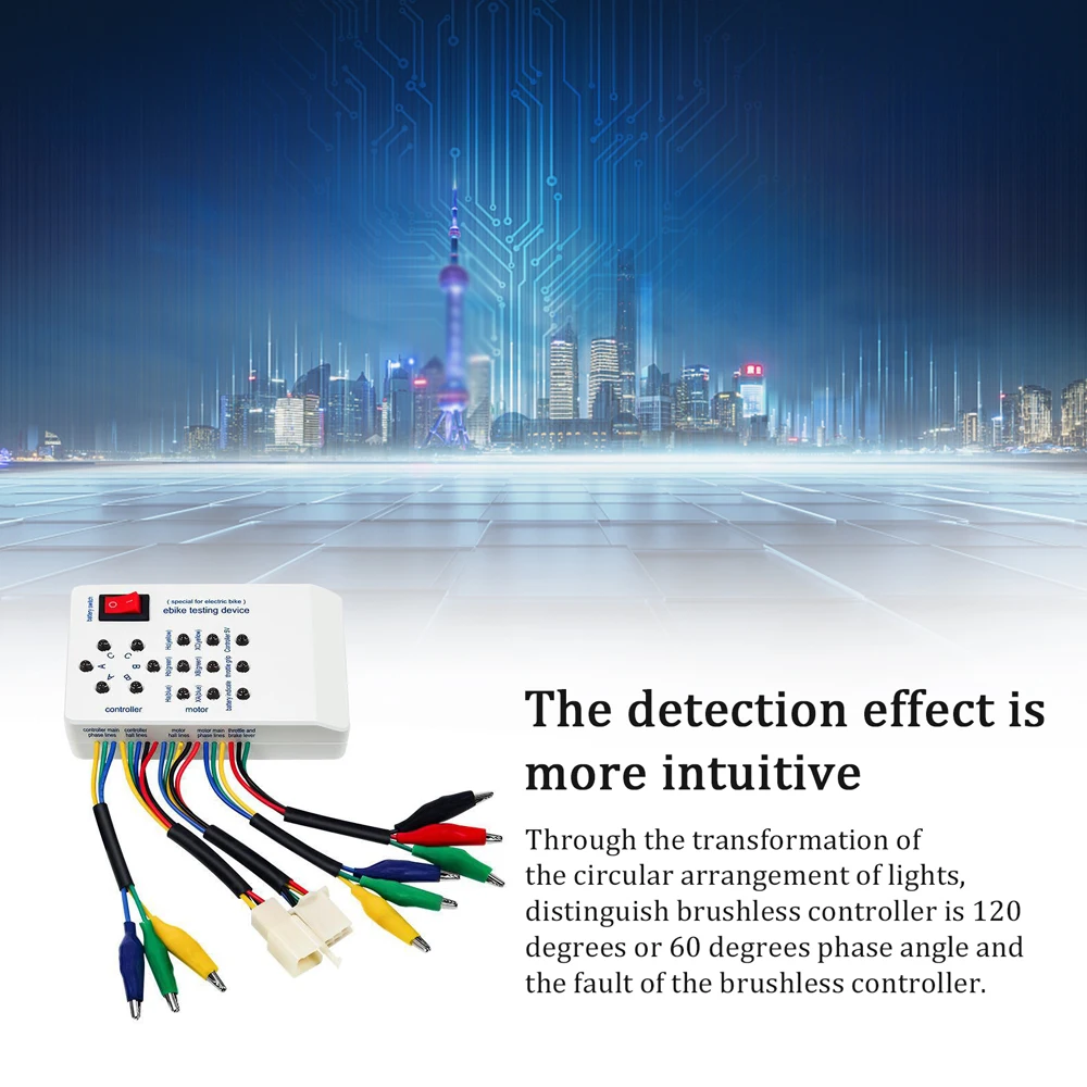 Устройство для ремонта электромобиля, детектор обслуживания скутера, контроллер Холла бесщеточного двигателя 24 В/36 В/48 В/60 в/72 в, тестер электровелосипеда