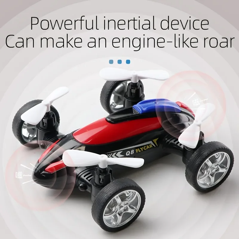 لعبة سيارة احتكاك غير قابلة للطيران على شكل طائرة بدون طيار للأطفال، مركبة تعمل بالدفع والسحب والقصور الذاتي، تصميم كوادكوبتر متين للأولاد والبنات #4