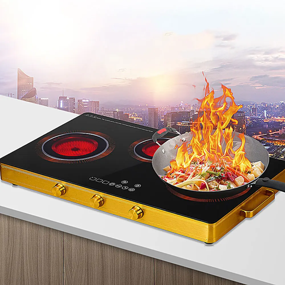 Household Induction Cooker Cooktop Double Stove Electric Ceramic Stove Desktop inducción fornellino elettrico