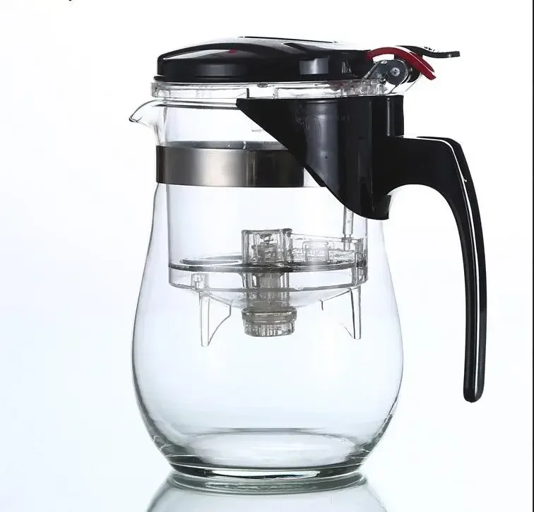 500ml 750ml 1000ml Steel Stainless Glass Teapot Water Kettle With Filtering Mesh Infuser Herbal Heat Resistant