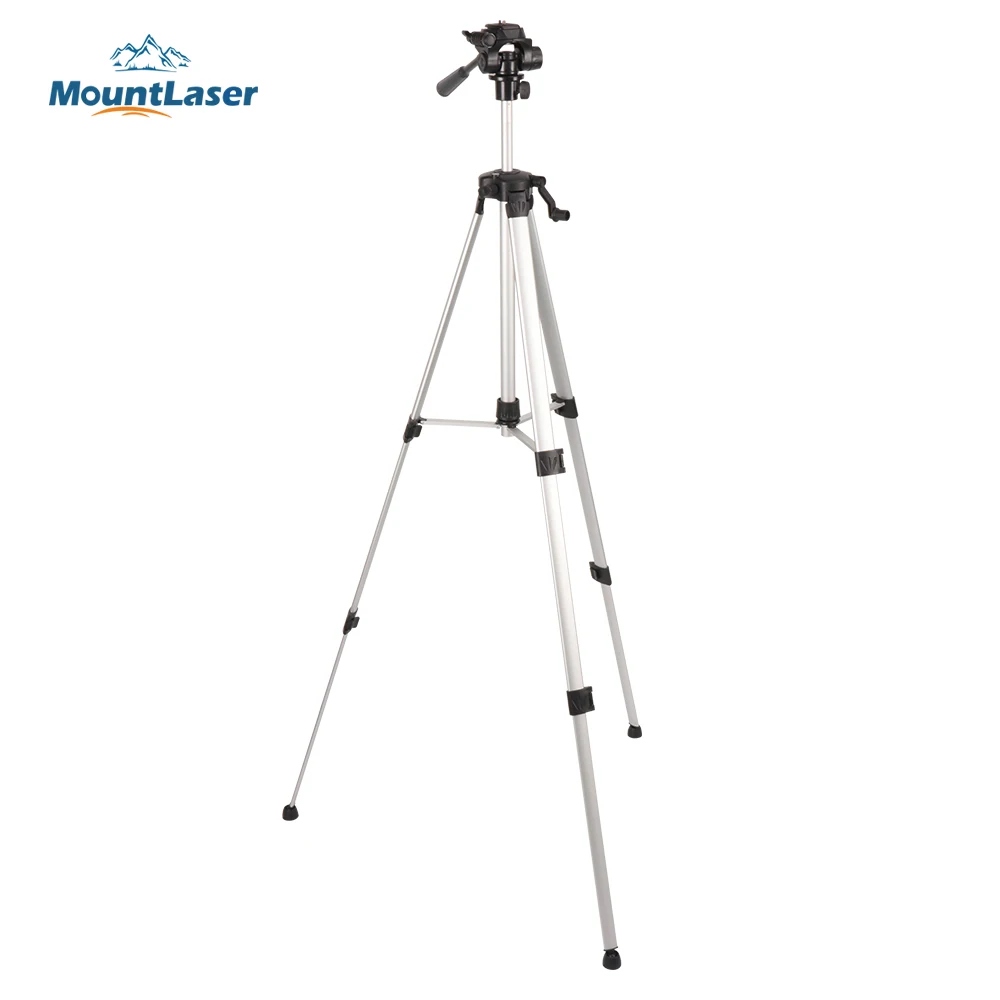 Trípode de nivel láser de 1,5 m de estilo mejorado, soporte de trípode grueso de altura ajustable con cabezal inclinable extraíble para topografía