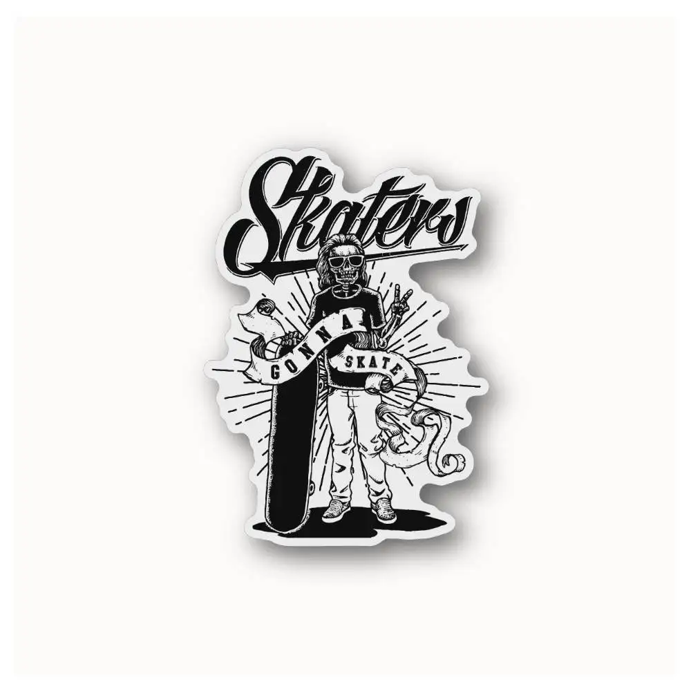 Skaters Gonna Skate Skateboarding Waterproof Stickers For Decorating Car Windows Motorcycles And Computers.