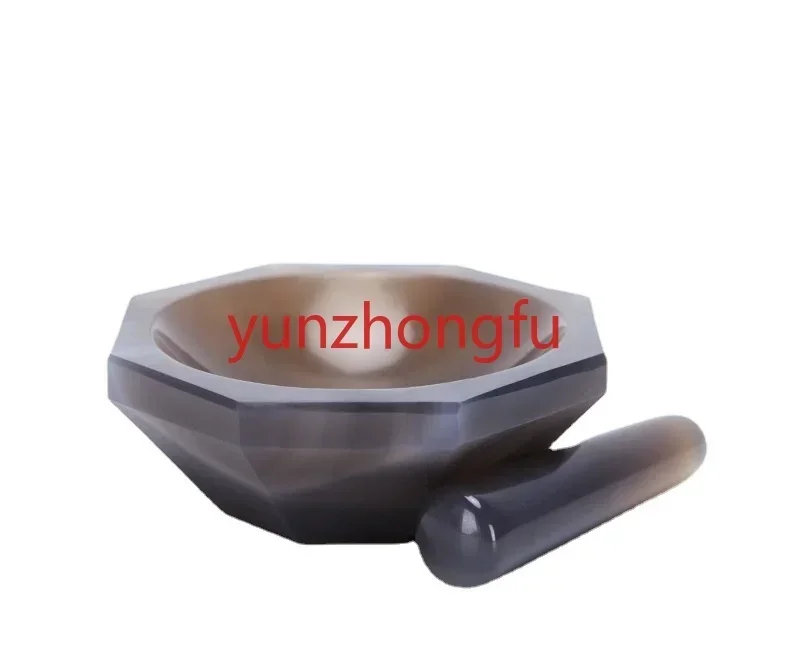 Natural agate mortar first-class high-quality wear-resistant rod inner diameter 40mm-100mm mortar rod laboratory