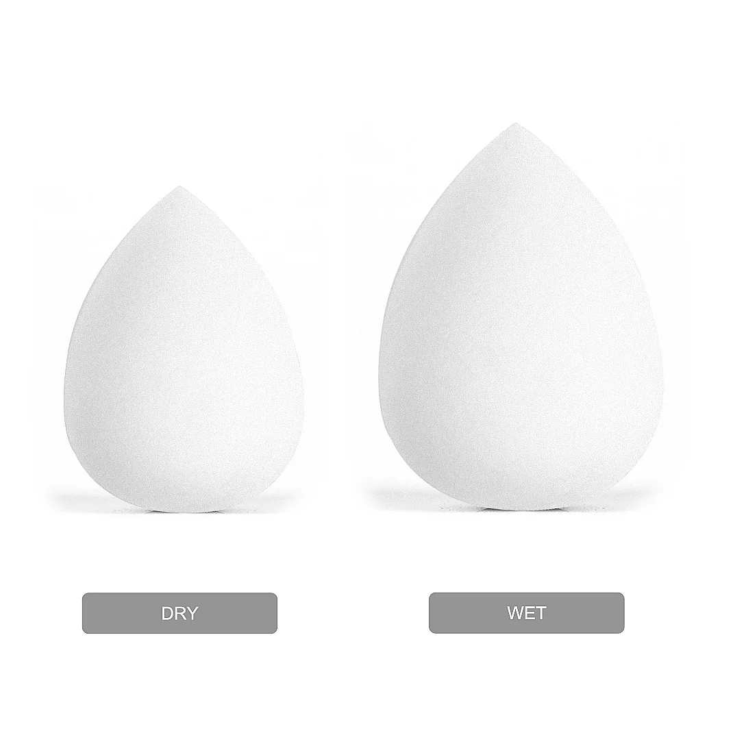 Private Label Packaging Best Beauty White Sponge Blender Wholesale Non Latex Custom Printed Makeup Sponge Blender with Paper Box