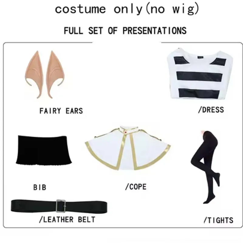 Homchee Trends COS Dames Cosplay Kostuum Jurk met Oren Kousen voor Anime Comic Con Outfits