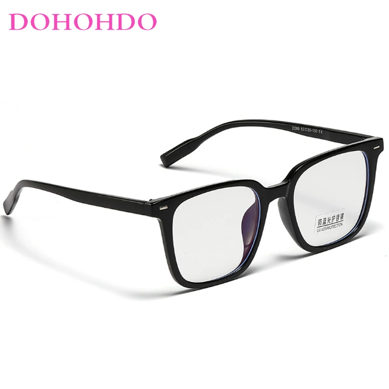 DOHOHDO Retro Square Anti Blue Light Men Optical Glasses Frames Women Fashion New Computer Acetate Eyeglasses TR90 Glasses Frame