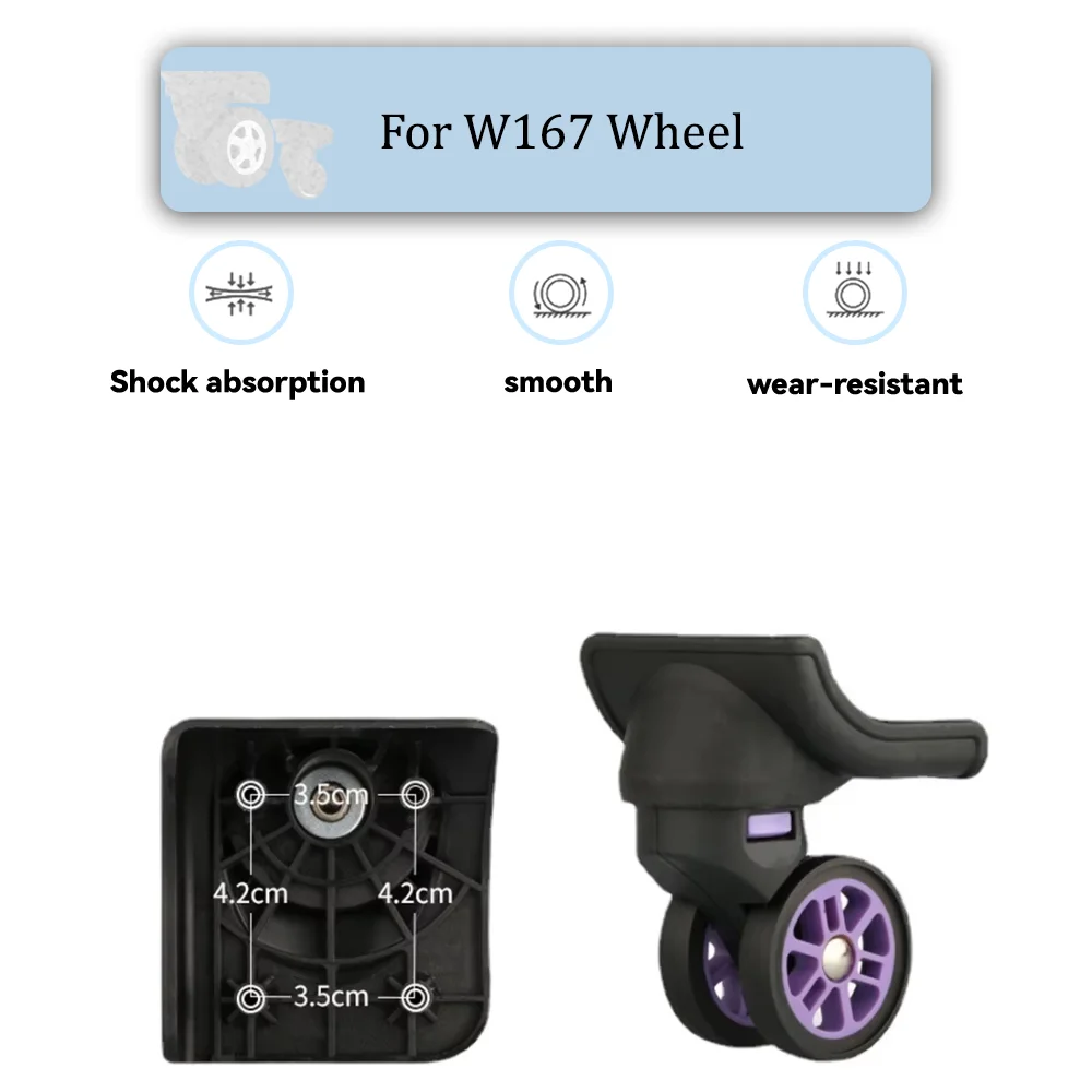 

Suitable For W167 Universal Wheel Replacement Suitcase Rotating Smooth Silent Shock Absorbing Wheel Accessories Wear-resistant