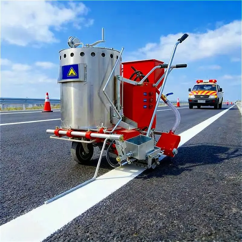 Self Propelled Road Marking Machine Hydraulic Drive For Quiet Smooth Operation Customized For Night Visibility factory sale