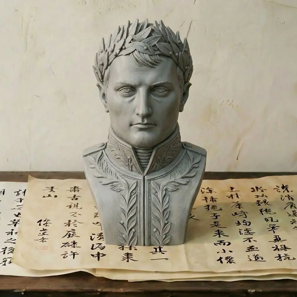 Napoleon 1/6 State Plaster Historical Statues Ancient European Celebrities 12cm 3D Prrinted Blank Model DIY Coloring Figurine