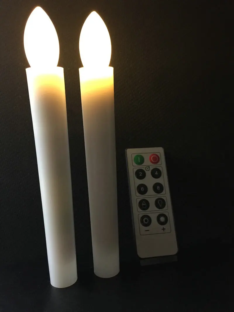 

120Pcs Remote controlled Led taper candlestick Wedding table home Decor candleabra Church lamp Flameless W/controller 17.5cm(H)