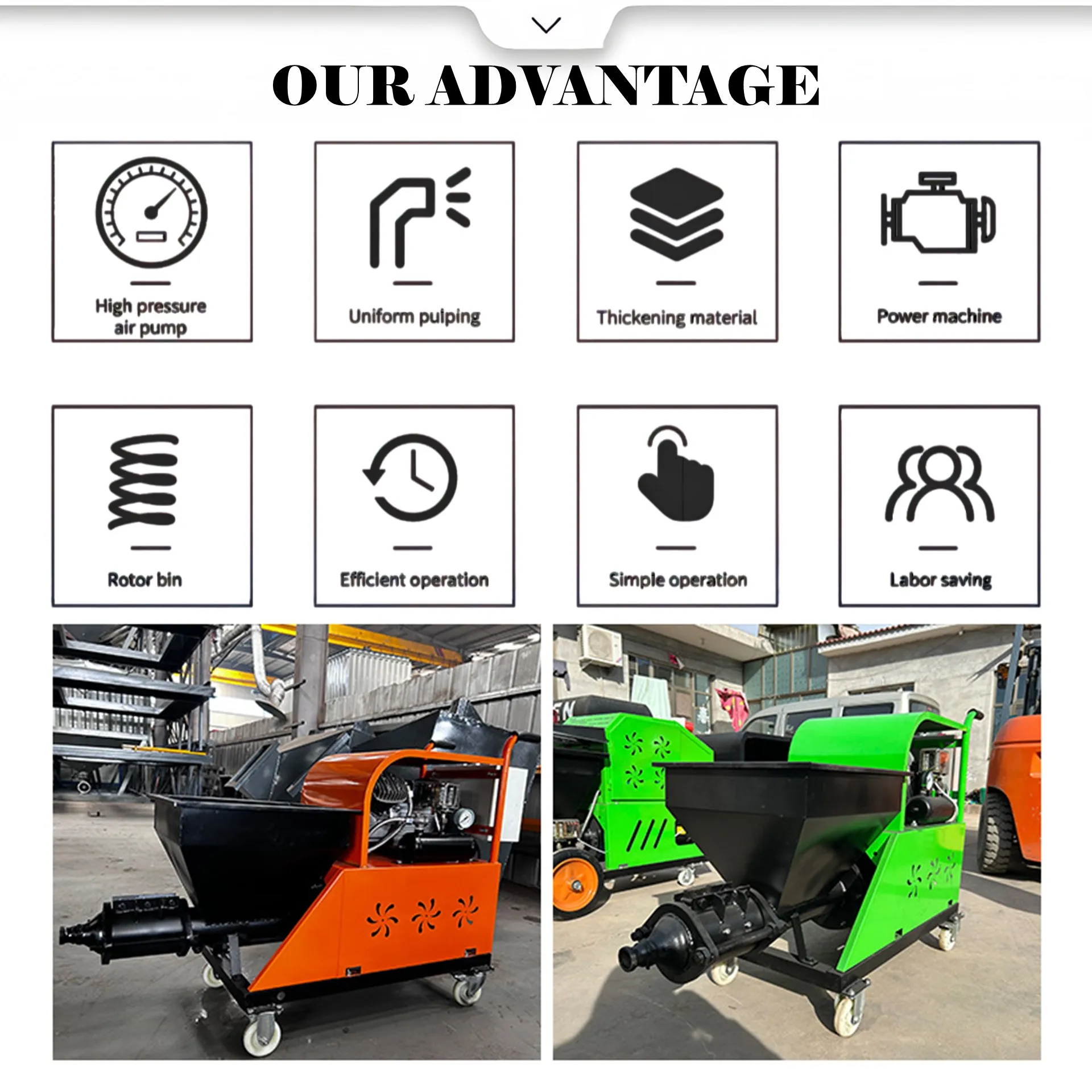 Mortar Spraying Machine (Hydraulic Type) 15KW Pump High Efficiency 1 Year Warranty Express Shipping view 5