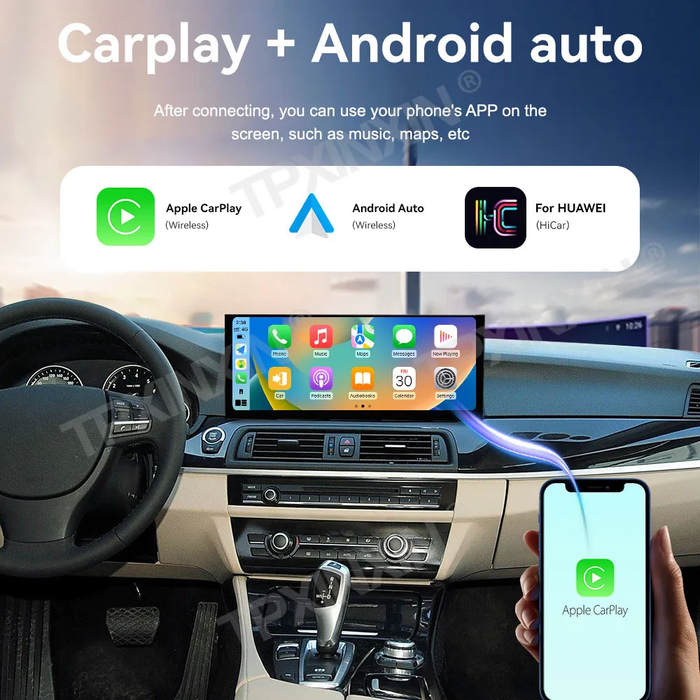 

15.8" Wireless Carplay Android 14 For BMW 5 Series F10 F11 2011-2017 Car Radio GPS Navigation Head Unit GPS Multimedia Player