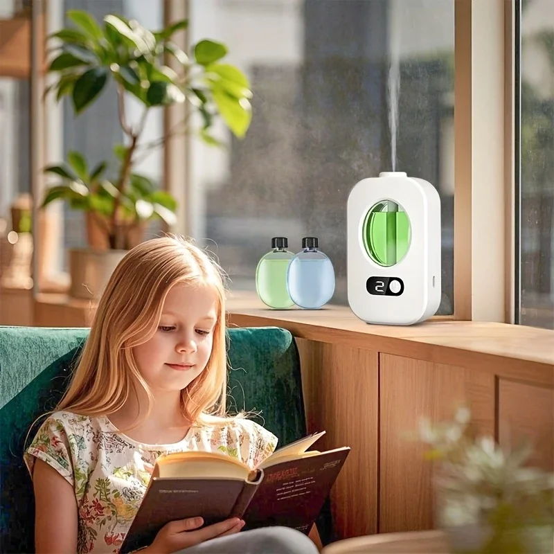 Rechargeable Timer-Controlled Aromatherapy Diffuser Multi-Fragrance Essential Oil Combo Air Freshener Odour Eliminator