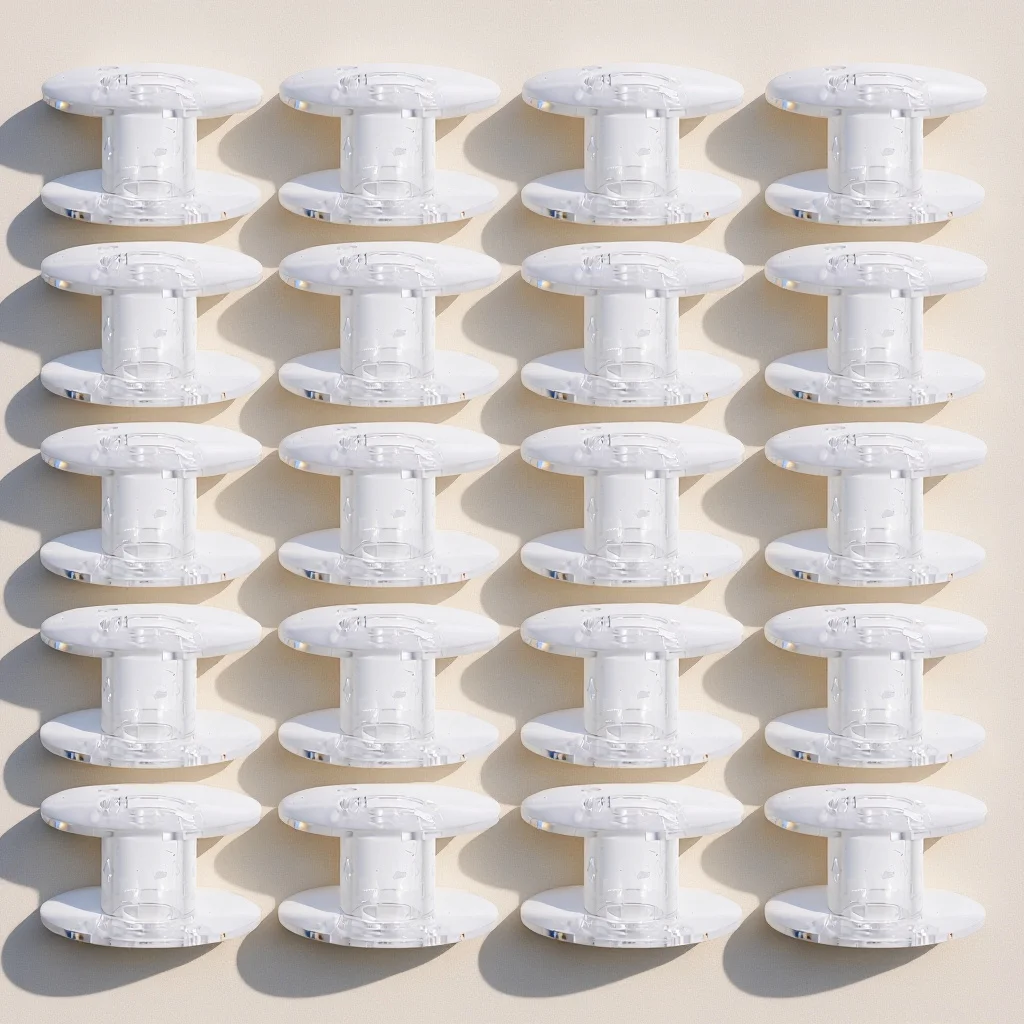 

50Pcs Bobbins for Sewing Machine Portable Plastic Cop Latches Prevent Unraveling Simple Household Sewing Accessories