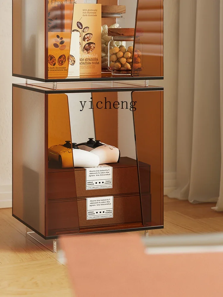 L31 Acrylic Floor-to-ceiling Multi-layer Shelves, Home Bookshelves, Living Room Storage, Sofa Display Cases