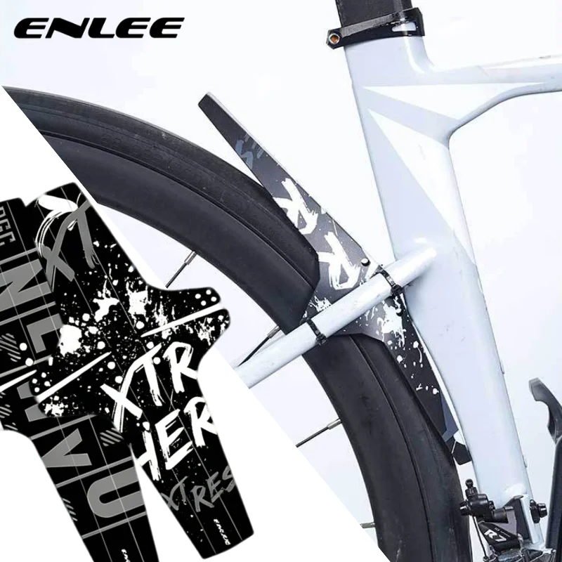 Bicycle Front Mudguard Rear Anti‑Splash Bike Fender Folding Bike Mud Shield Adjustable Durable for Brompton Road Bike Mudguard