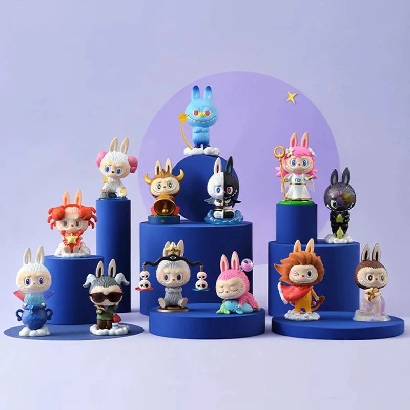 Labubu The Monsters Twelve Constellations Series Blind Box Labubu Collect Pvc Figures Mystery Surprise Box Chilren Birthday Gift