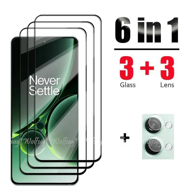 6 In 1 For Oneplus Nord 3 Glass Tempered Glass Oneplus Nord 3 Glass Full Cover Screen Protector Camera Film Oneplus Nord 3 Glass