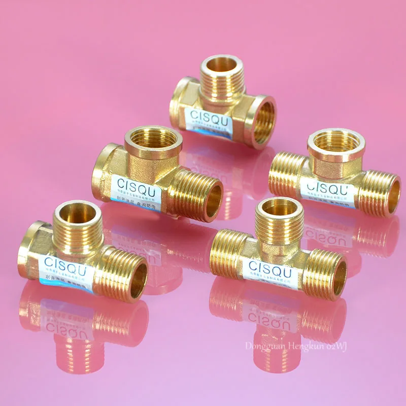 3/4" Copper Direct Elbow Tee Union Variable Diameter Plug Female Male Thread Equals 2/3/4 Way Tee Type Straight Elbow Adapter