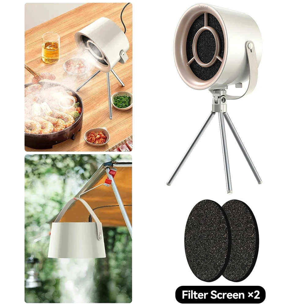 2025 New Portable Exhaust Fan Small Kitchen Hood Extractor Barbecue USB Supply Desktop Range Hoods Mini Suction Cooker Hood Tool