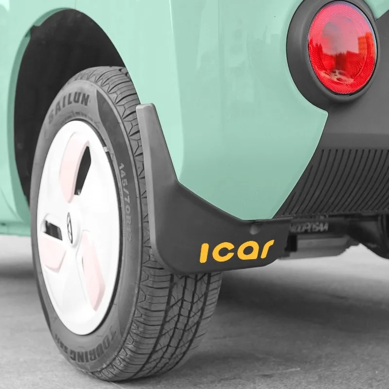 

For Chery QQ Ice Cream ABS Mud Guards (4-Piece Set) Custom Fit Splash Protection for Front & Rear Wheels