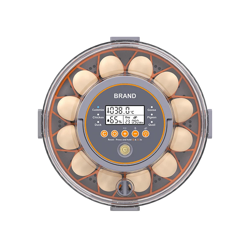 Yun-incubadoras automáticas de 12 huevos, equipo agrícola para pollo, pato, codorniz, huevos completos, suministros para pájaros azules para uso doméstico