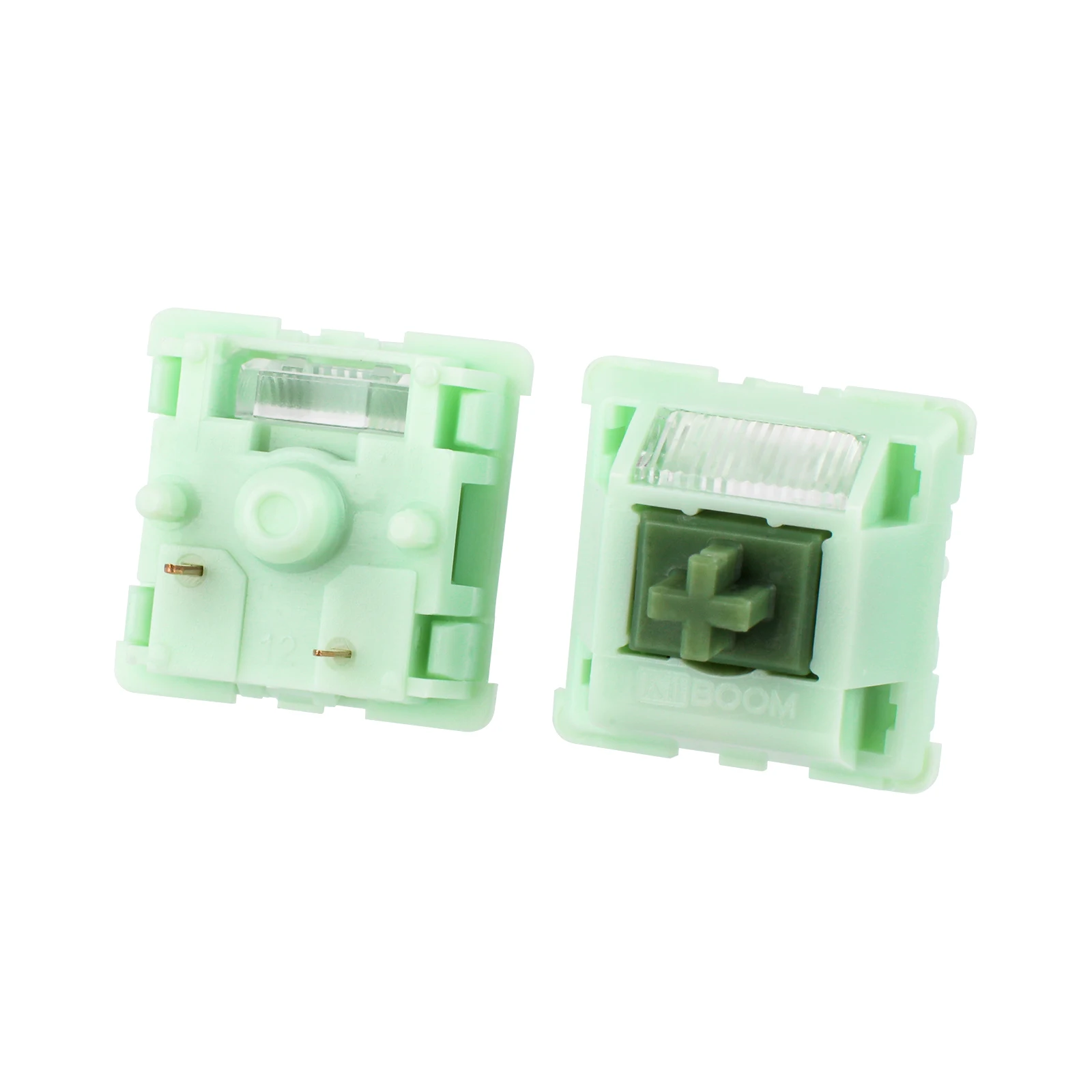 35 peças KiiBOOM Matcha Latte Switches V2 Linear 53g 5 pinos para teclado mecânico com lubrificação de fábrica Haste LY