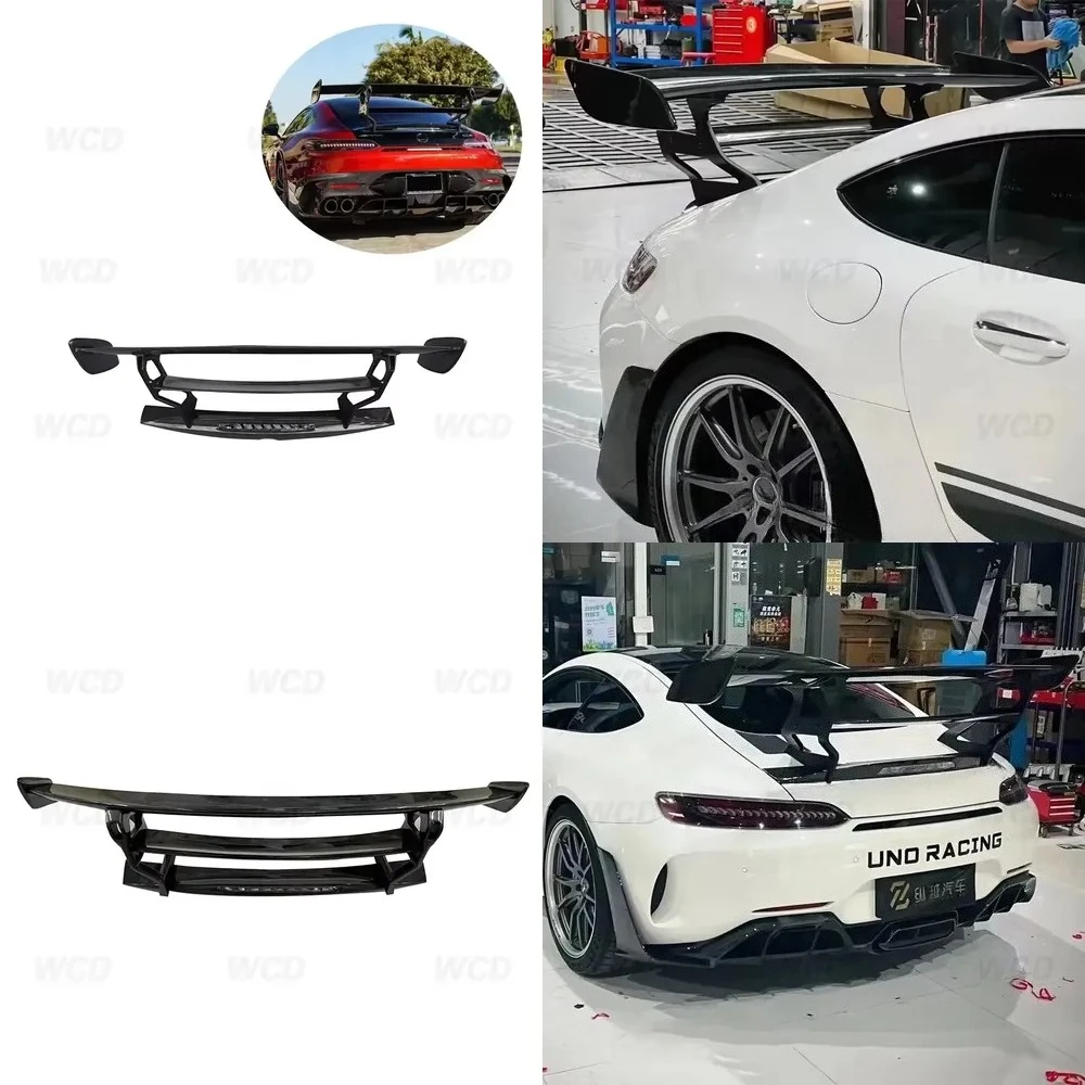 Style Real Carbon Fiber Rear Spoiler Rear Wing for -GT GTS GTR Rear Tail Wings Body Kit Retrofit