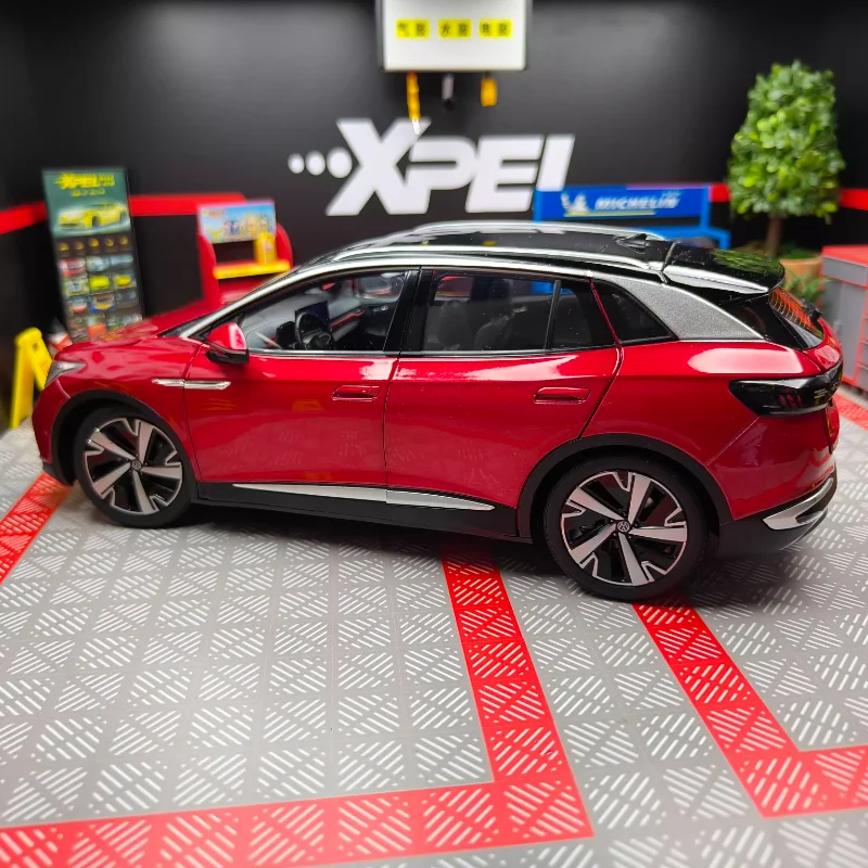 دييكاست 1:18 مقياس SAIC VW ID4X الأصلي كامل الباب الأصلي ضوء سبيكة سيارة نموذج تحصيل لعبة هدية تذكارية عرض حلية #2