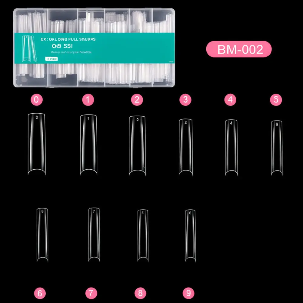 Full Cover False Nails Extension Tips Matte Transparent Artificial Acrylic Press On Manicure Tool Long Ballerina Shape