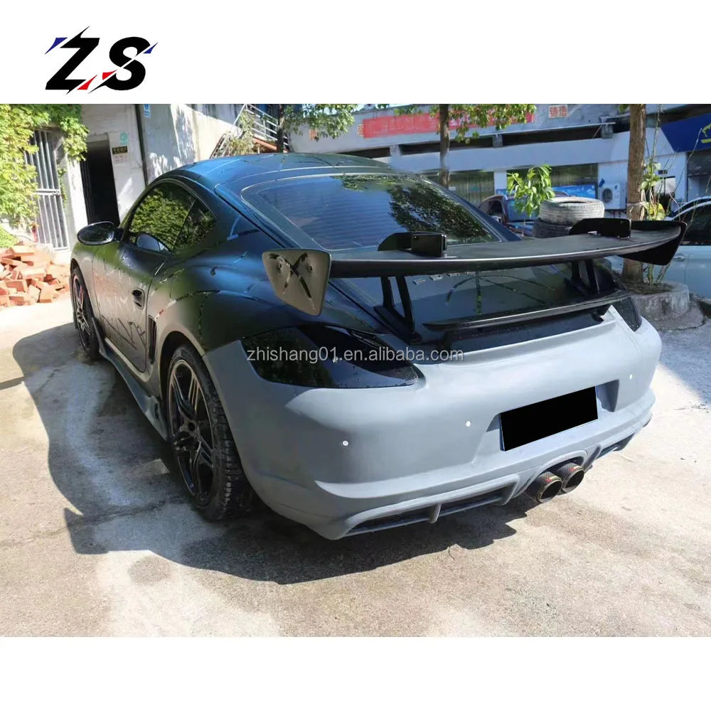 ZS Factory Wholesale Half Carbon Fiber Rear Bumper for Porsche 987.1 987.2 Rear Bumper Body Kits
