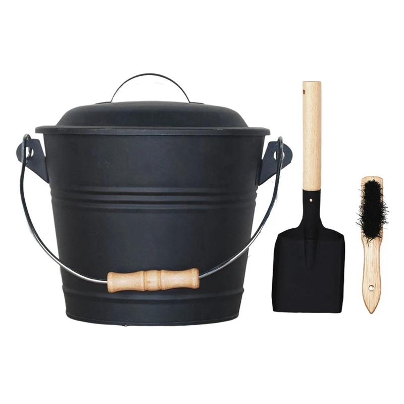 Mini Asche Eimer für Kamin, Kamin Esche Eimer Holz Pellets Container Kamin Zubehör für Holzofen