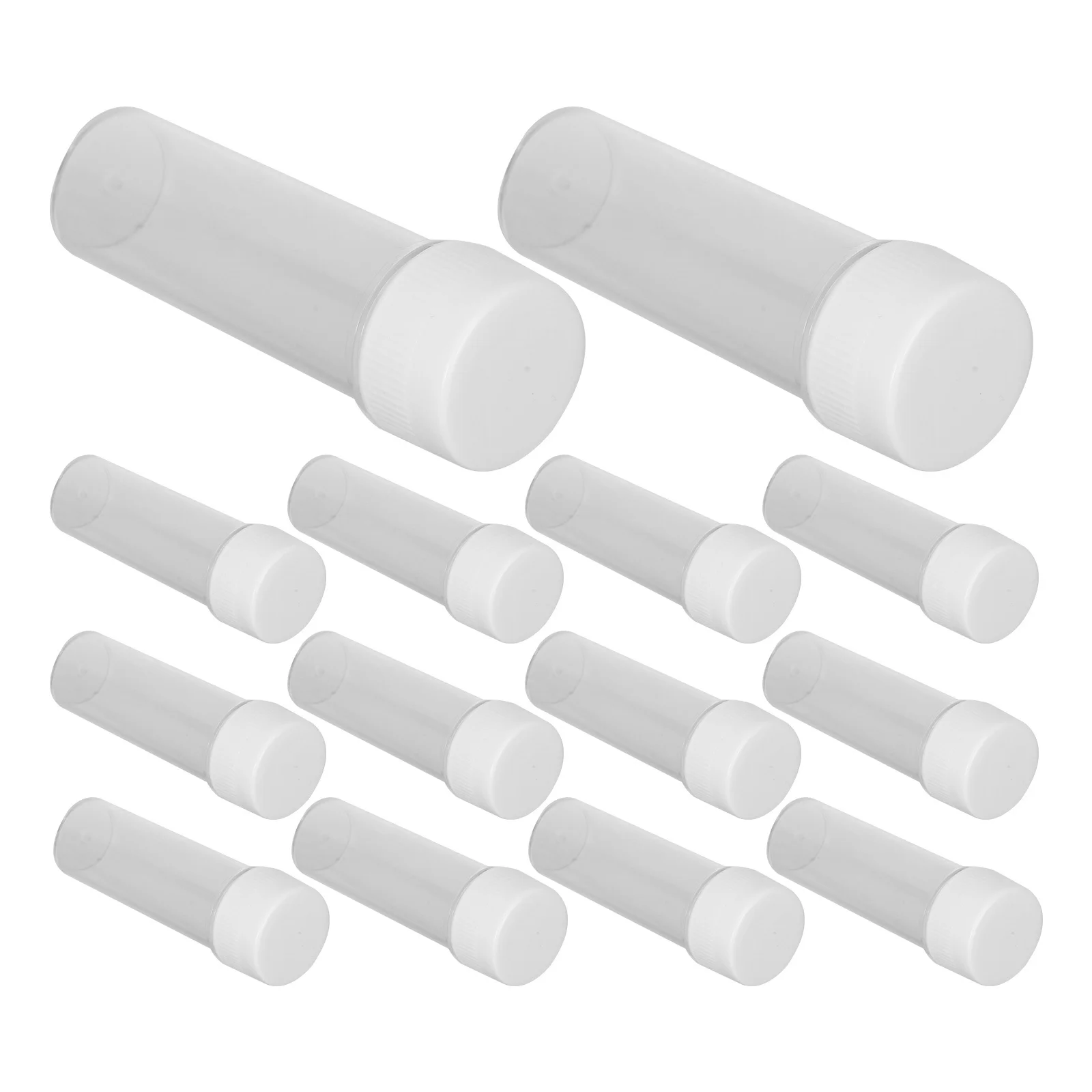 

20pcs Small Test Tubes 25Ml Plastic Vials With Cap For Sample Liquid Storage Portable Laboratory Testing Tubes Mini Vials