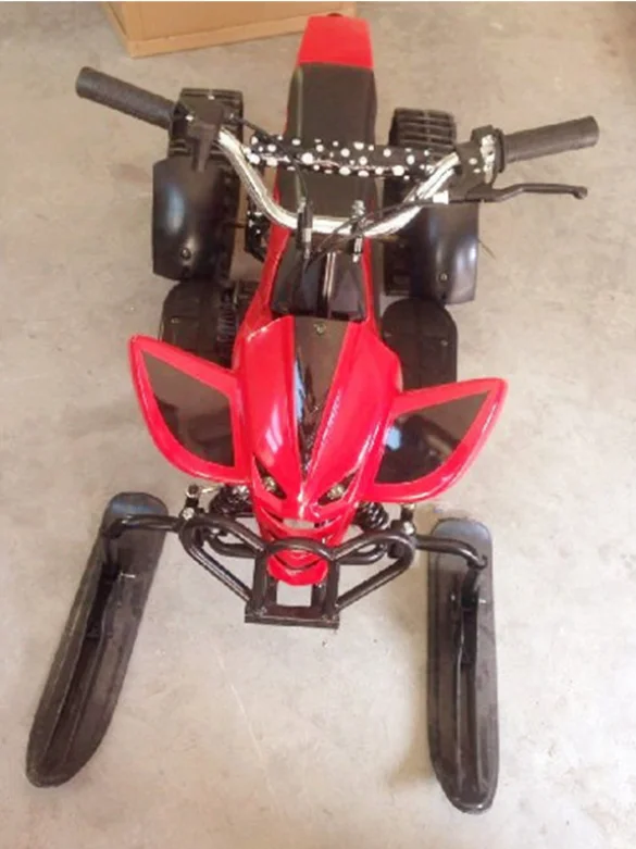 Patinete de nieve con orugas de goma para adultos, moto de nieve eléctrica, ATV de nieve con orugas