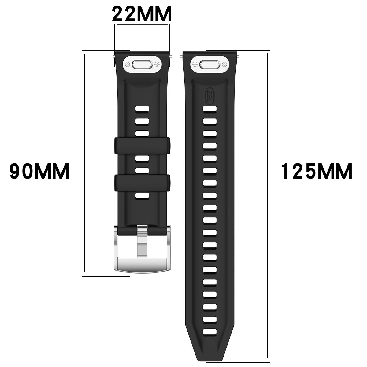 Official 22mm Strap For HUAWEI WATCH GT 6 5 4 46mm/Ultimate 2/Watch GT 4 5 6 Pro Series Composite Silicone Band Correa Bracelet