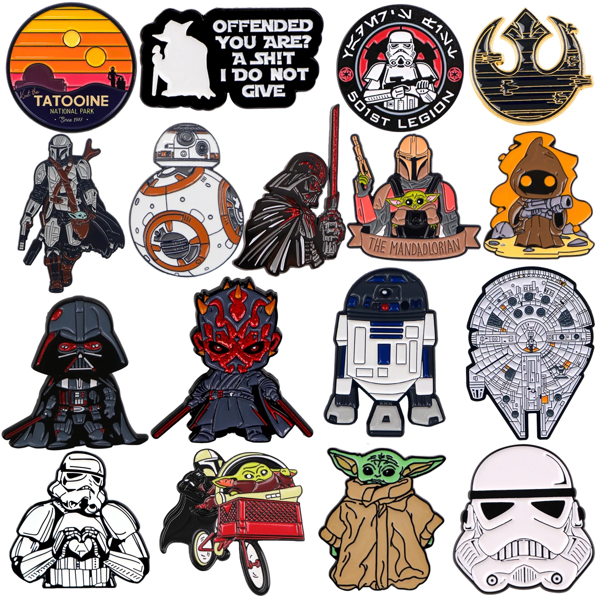 Movie Cool Robot Enamel Pins Brooches for Women Men Lapel Pins Metal Badges Fashion Jewelry Clothing Accessories Friends Gifts