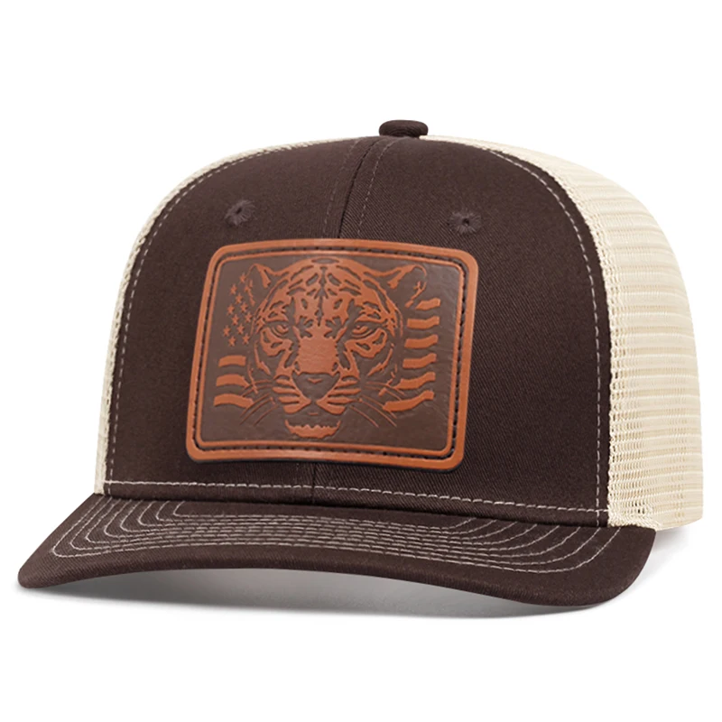 2025 Fashion New Mesh Hat Richardson Label Leopard Printed Street Hip Hop Hat Outdoor Leisure Sunshade Hat Unisex Baseball Hat