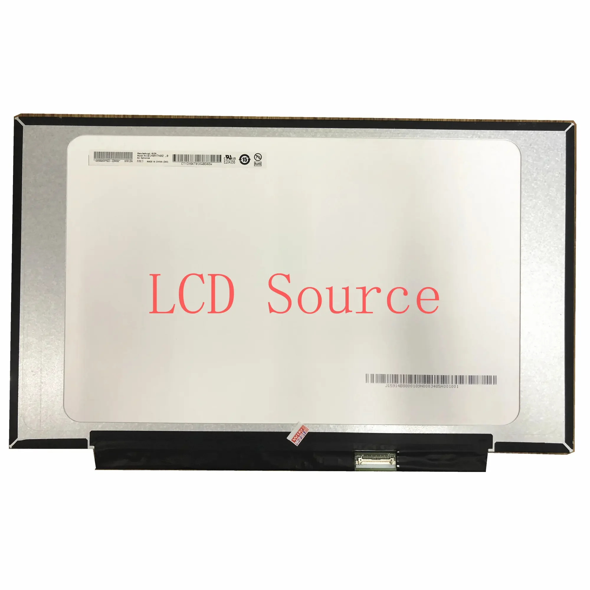 B140HTN02.0 fit B140HAN04.3 NT140FHM-N44 N43 N140HCA-EBA EBC EDP Display Replacement Laptop LCD Screen