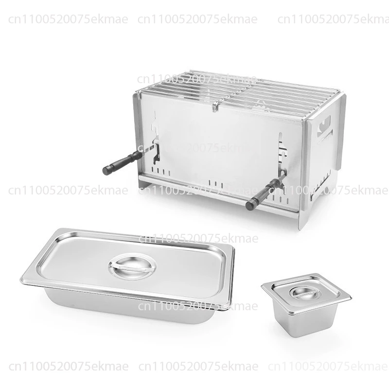 

Outdoor Camping Stainless Steel Barbecue Stove Rack Portable Integrated Pot Oden Cooking