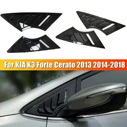 For KIA K3 Forte Cerato 2013-2018  Car Front Window Louver Shutter Cover Side Vent Trim Sticker Scoop ABS Exterior Accessories