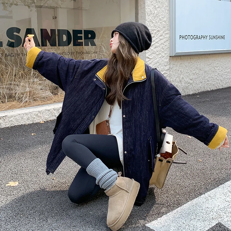 

2025 Winter New Loose and Versatile Down Inner Tank Design Sense Down Jacket Color Contrast Temperament Thick Coat