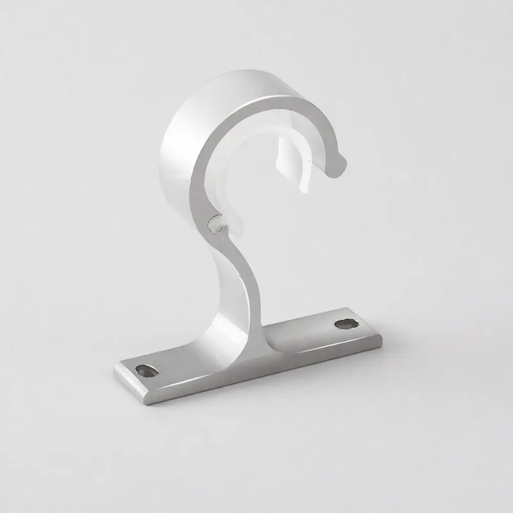 Adjustable Aluminum Curtain Rod Bracket Wall Mount Ceiling Support Holder For Heavy Duty Single Double Roman Pole Hardware